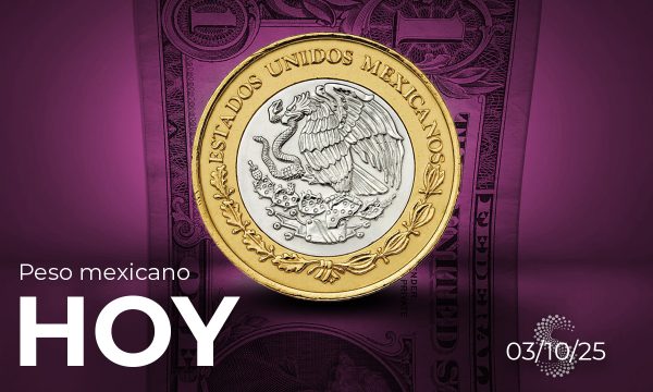 Peso mexicano hoy 3 de octubre